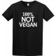 100% Not Vegan Adult Crew Neck Short Sleeve Tee